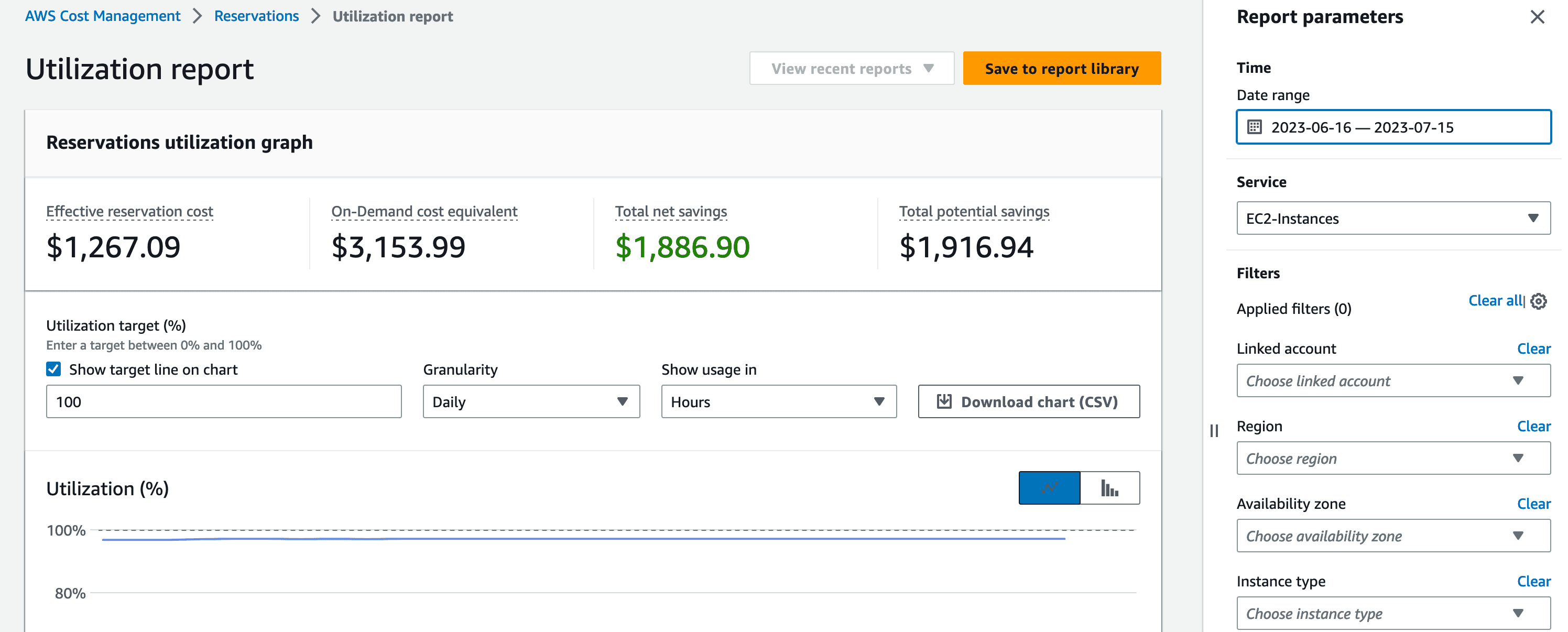 AWS EC2 Instances savings